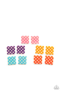 Starlet Shimmer Earrings "Polka dot Squares"